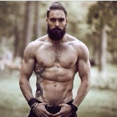 Lumbersexual with a manbun