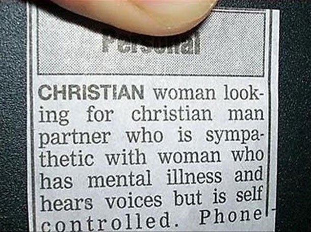 christian woman with mental illness seeks lover