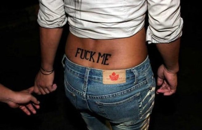 fuck me tattoo