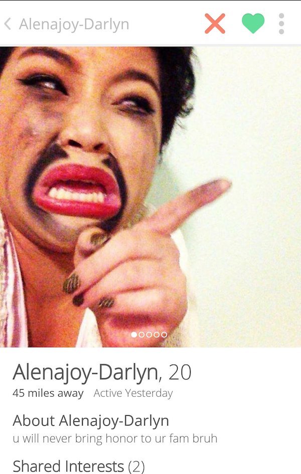 tinder dating fail