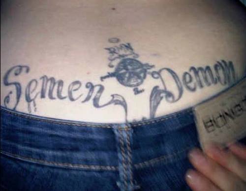 semen demon tramp stamp