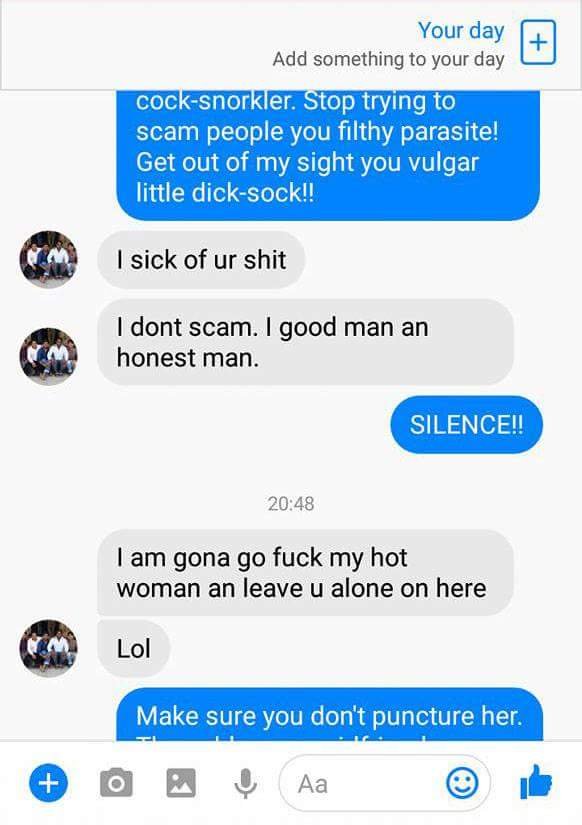 sext scammer is had