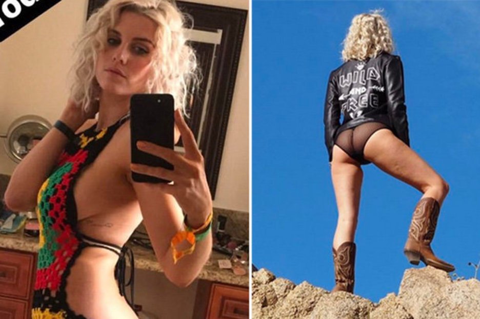 Ashley James fishnets