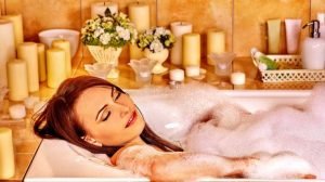 woman-taking-bubble-bath