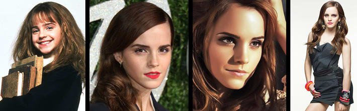 Emma Watson then and now