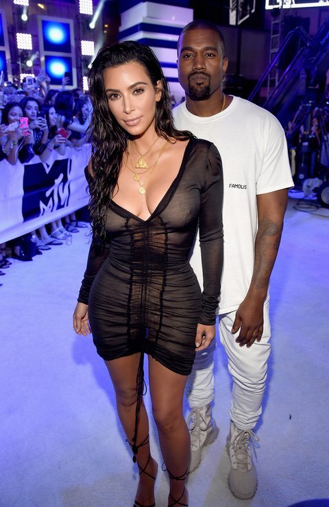 kim kardashian and kanye west vma 2016