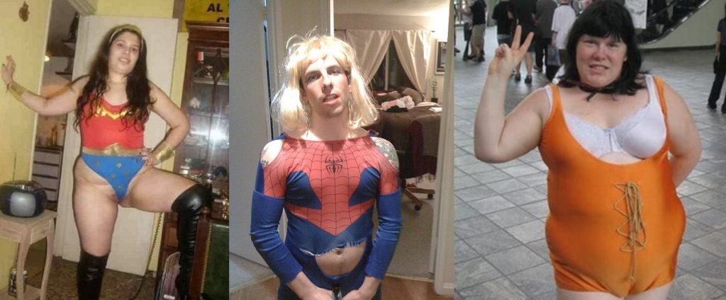 badly sized Halloween costumes