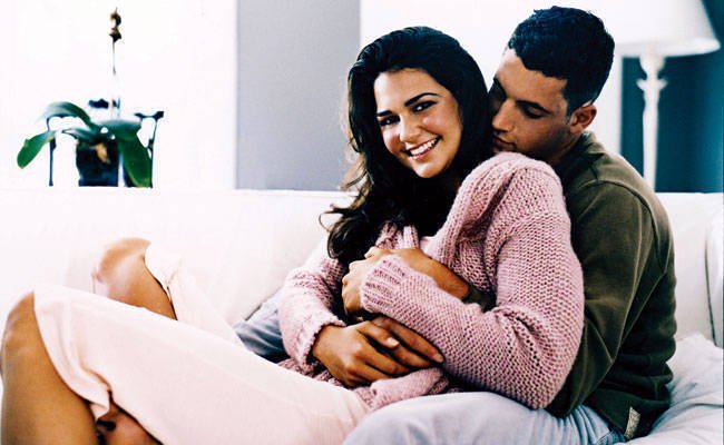 couple cuddling